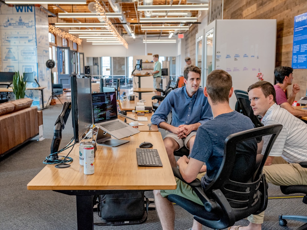 Business team planning connected growth services